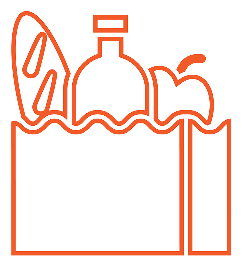 grocery bag icon_organge